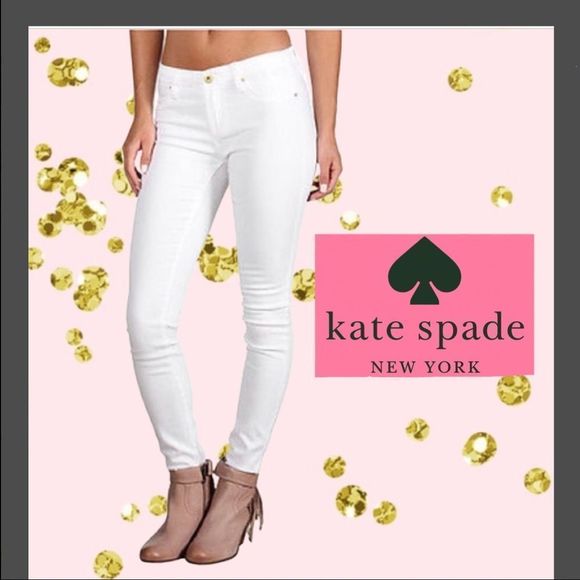 kate spade Denim - 🎉HP🎉 NWOT,  ♠️Kate Spade ♠️, Perry St., Play Hooky White Denim Jeans - Size 25